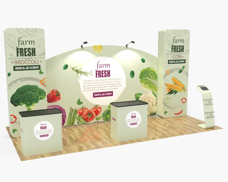 10x20ft Commercial Trade Show Booth R for Agricultural Products, Organic Farming & Plant Nutrition