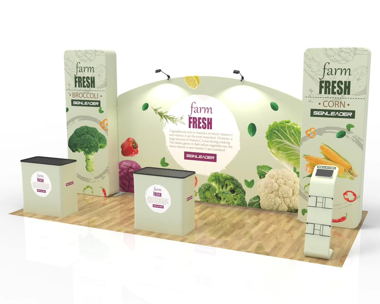 10x20ft Commercial Trade Show Booth R for Agricultural Products, Organic Farming & Plant Nutrition