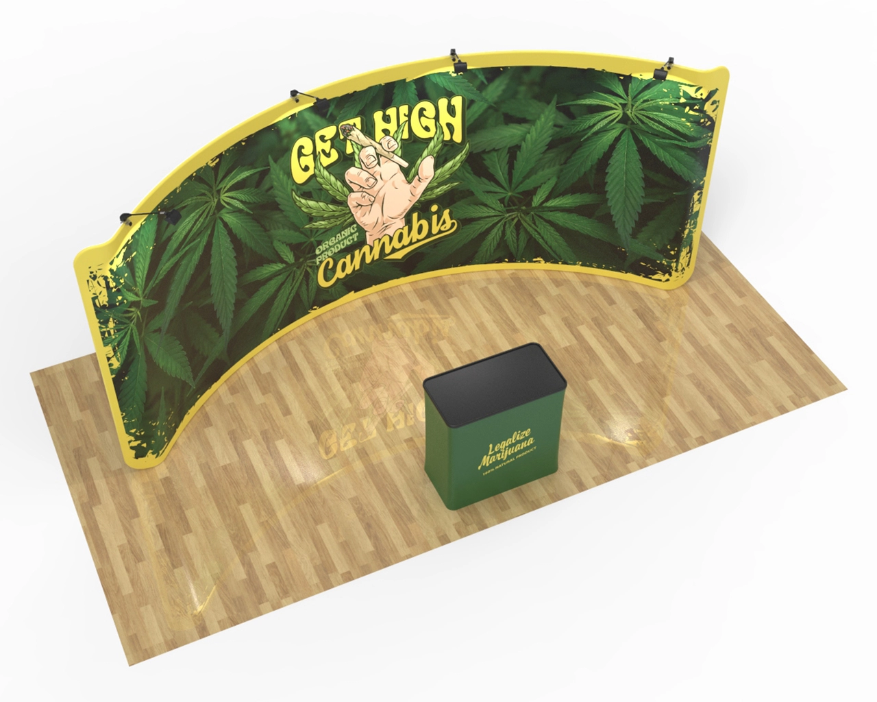20ft Curved PortaZip™ Backdrop