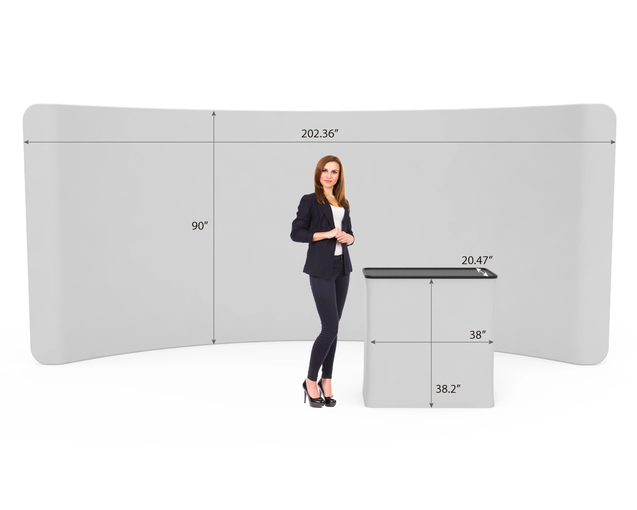 20ft Curved PortaZip™ Backdrop
