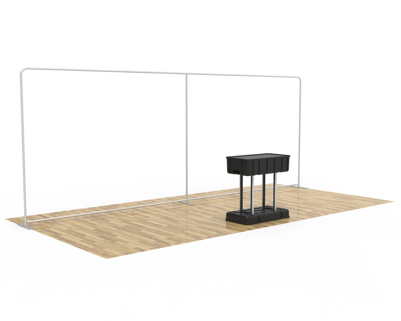20ft Straight Portazip Show Booth Wall Main Animated