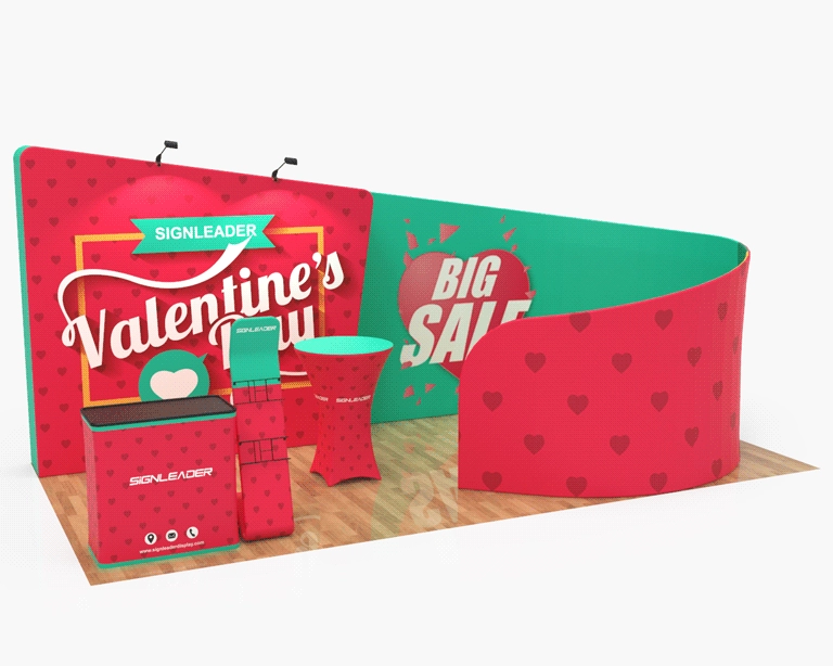 10x20ft Trade Show Booth Design C for Fashion, Footwear & Bridal Brands 