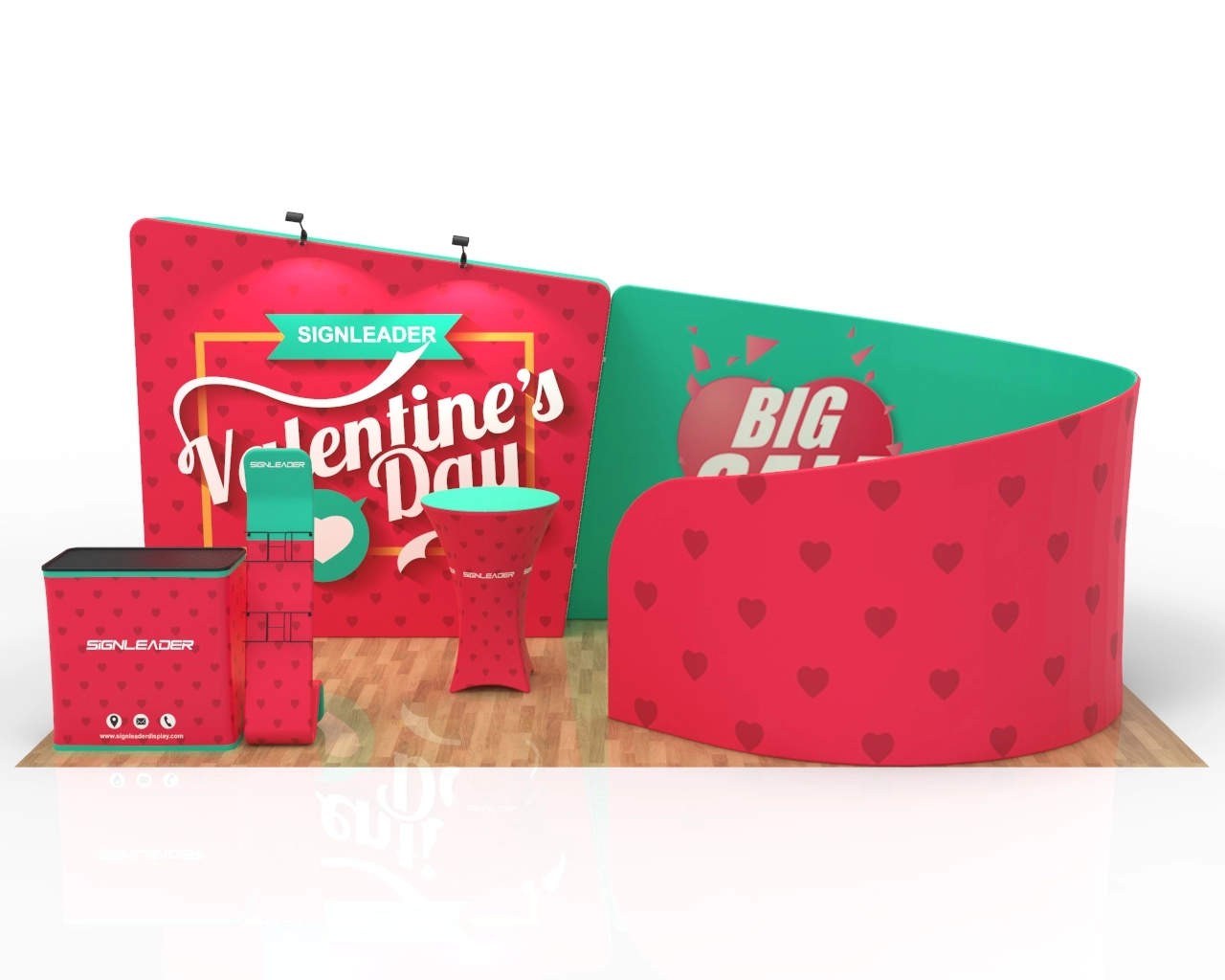 10x20ft Trade Show Booth Design C for Fashion, Footwear & Bridal Brands 