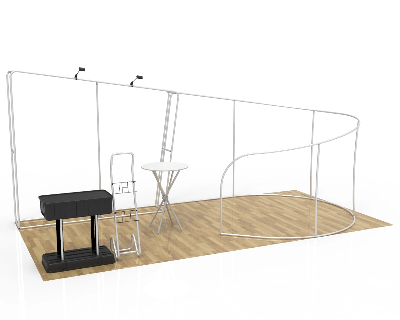 10x20ft Trade Show Booth Design C for Fashion, Footwear & Bridal Brands 