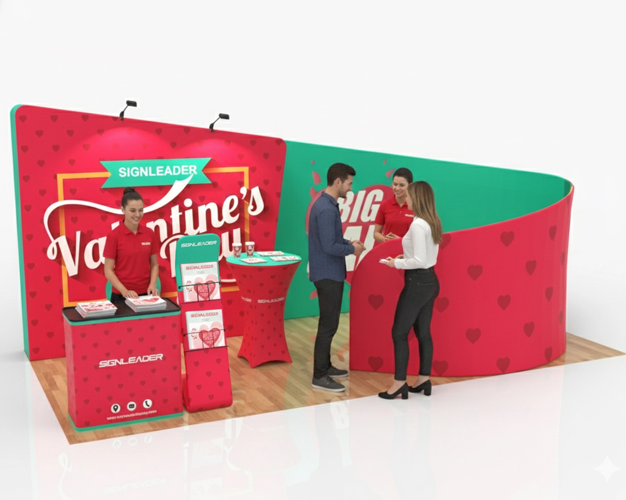10x20ft Trade Show Booth Design C for Fashion, Footwear & Bridal Brands 