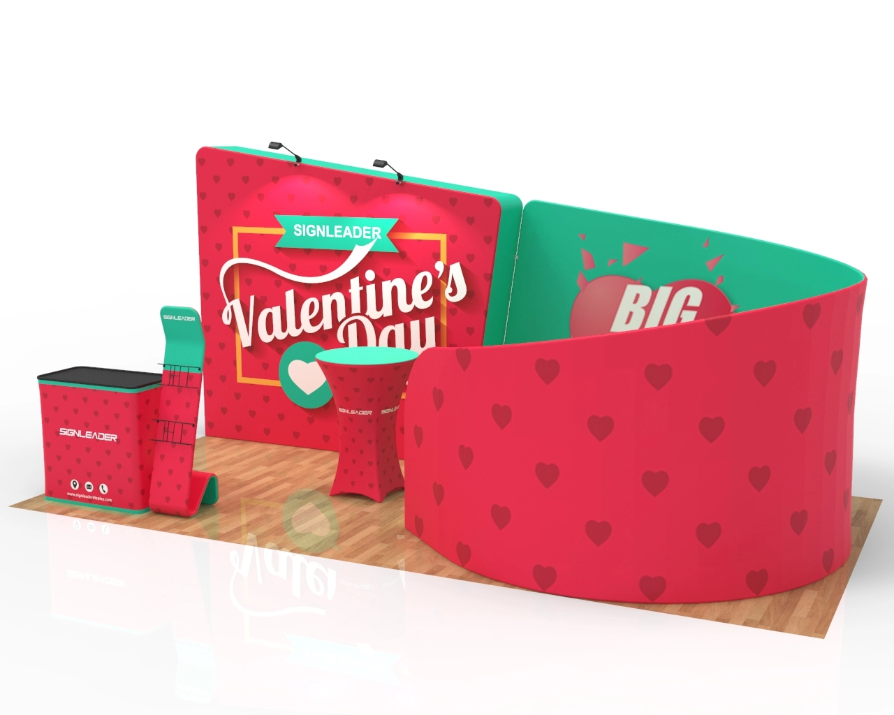 10x20ft Trade Show Booth Design C for Fashion, Footwear & Bridal Brands 