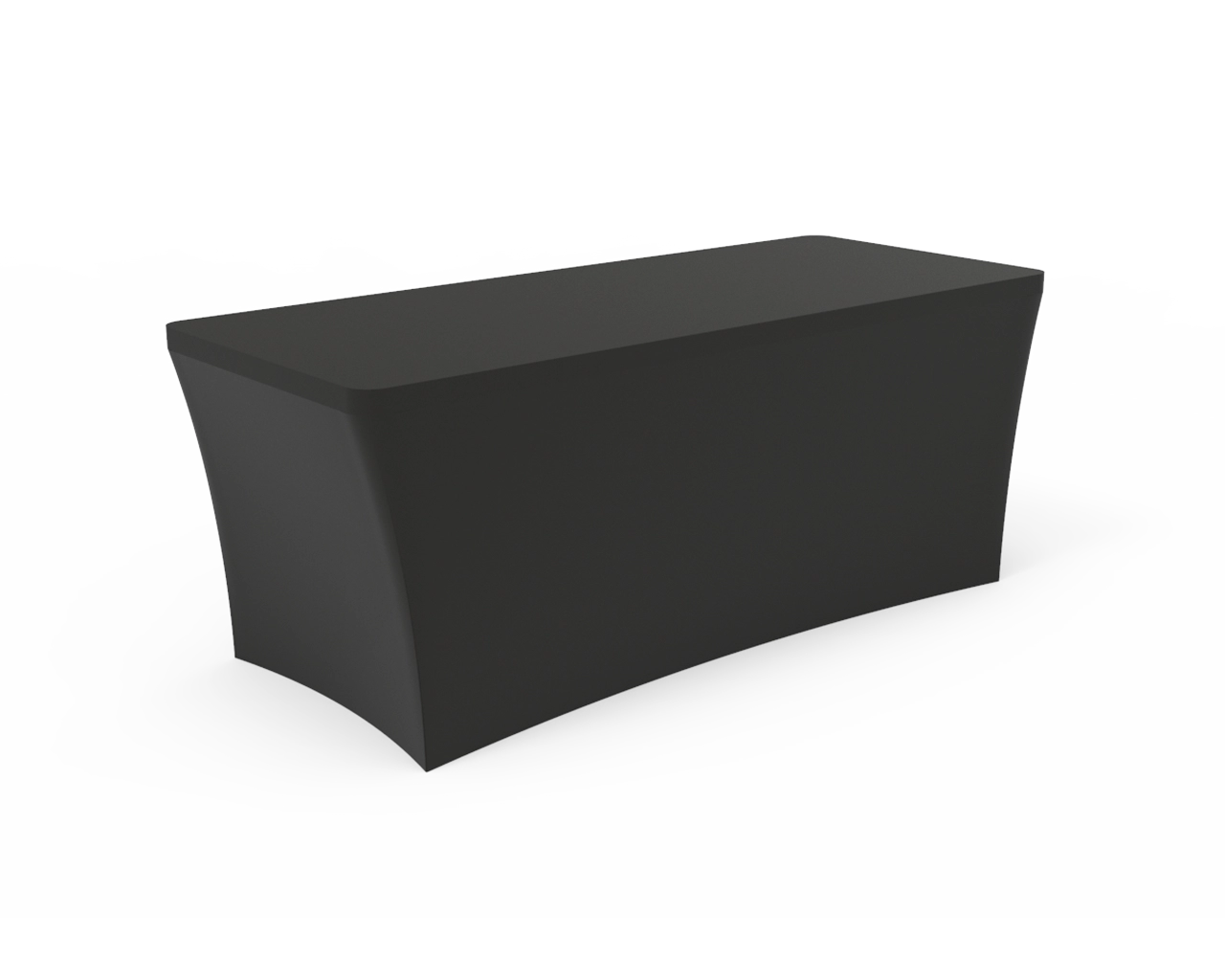 Solid Black Stretch Table Covers