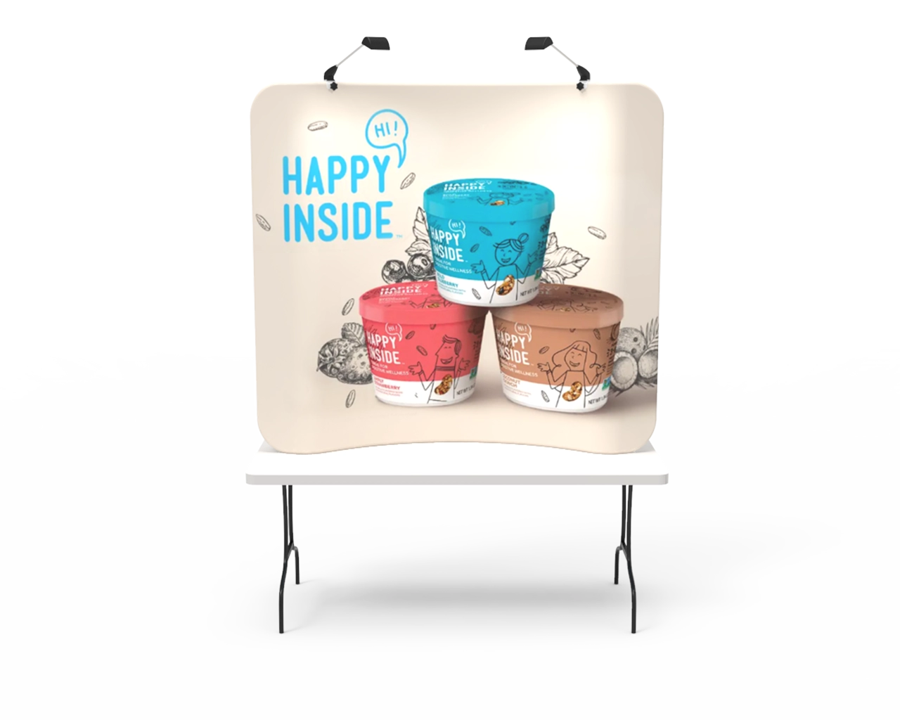 6ft Curved Tension Fabric Display