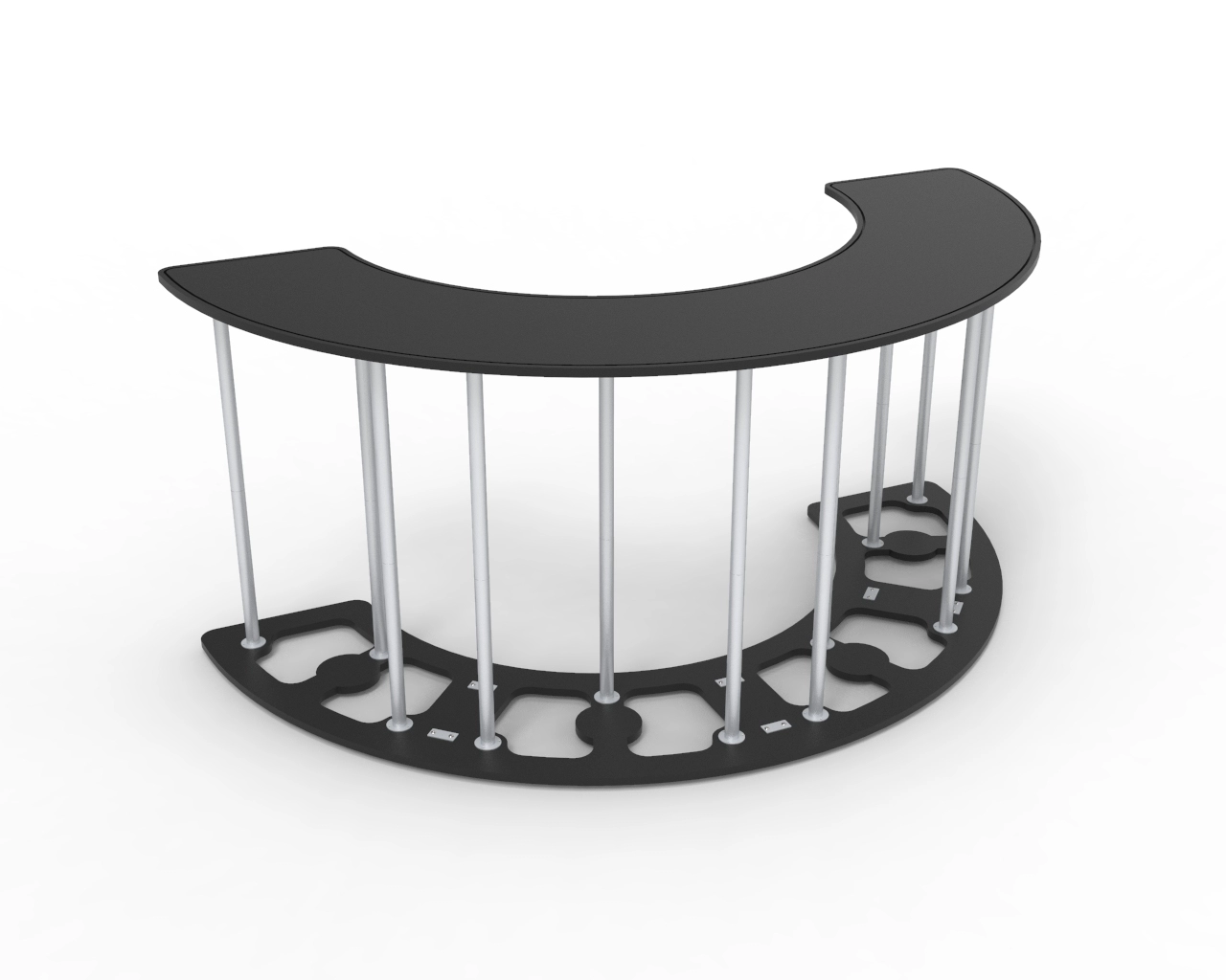 7ft Flex Trade Show Reception Desk Main Animated
