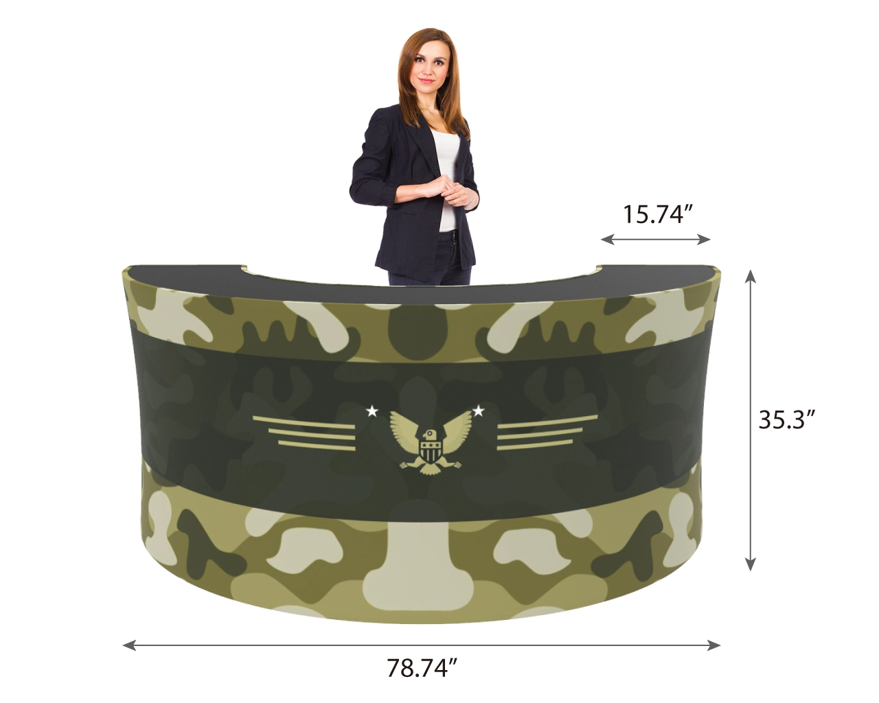  7ft Flex Trade Show Reception Desk 