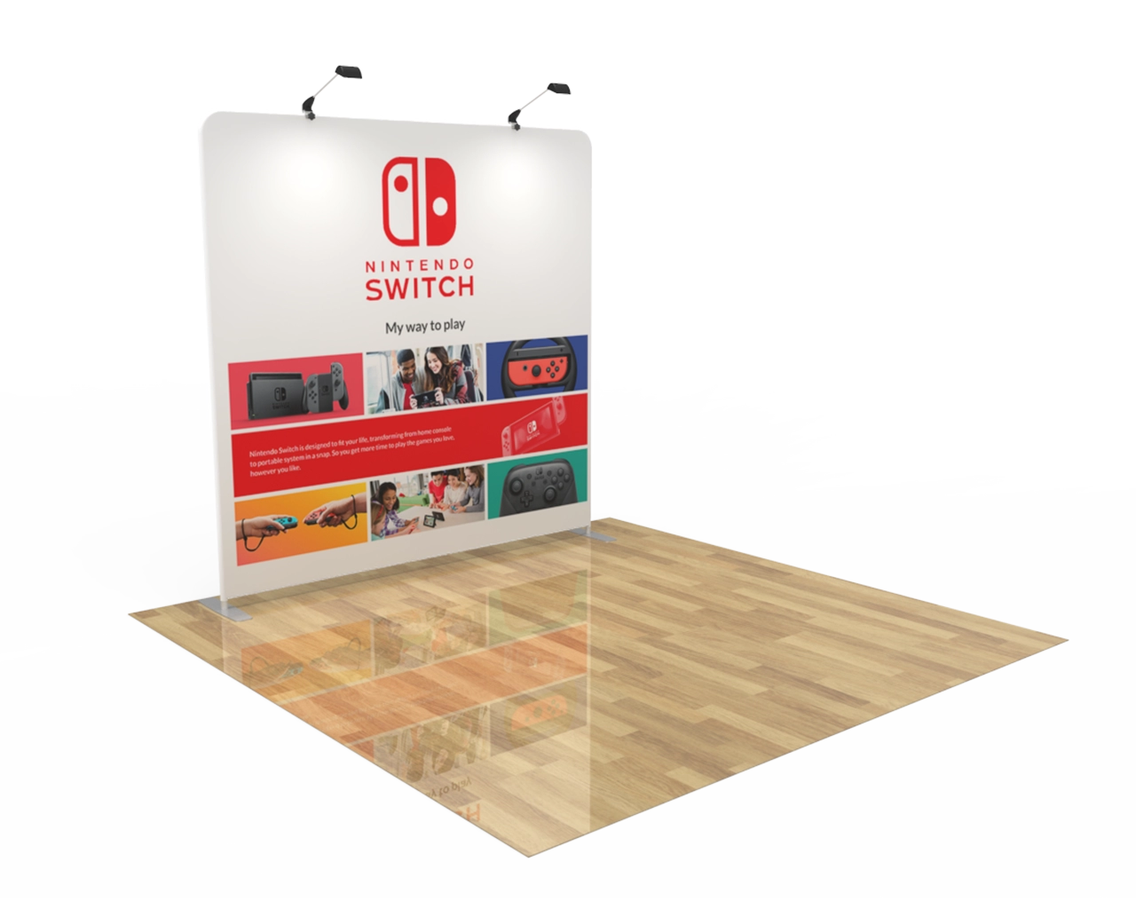 8ft Straight & Tension Fabric Display