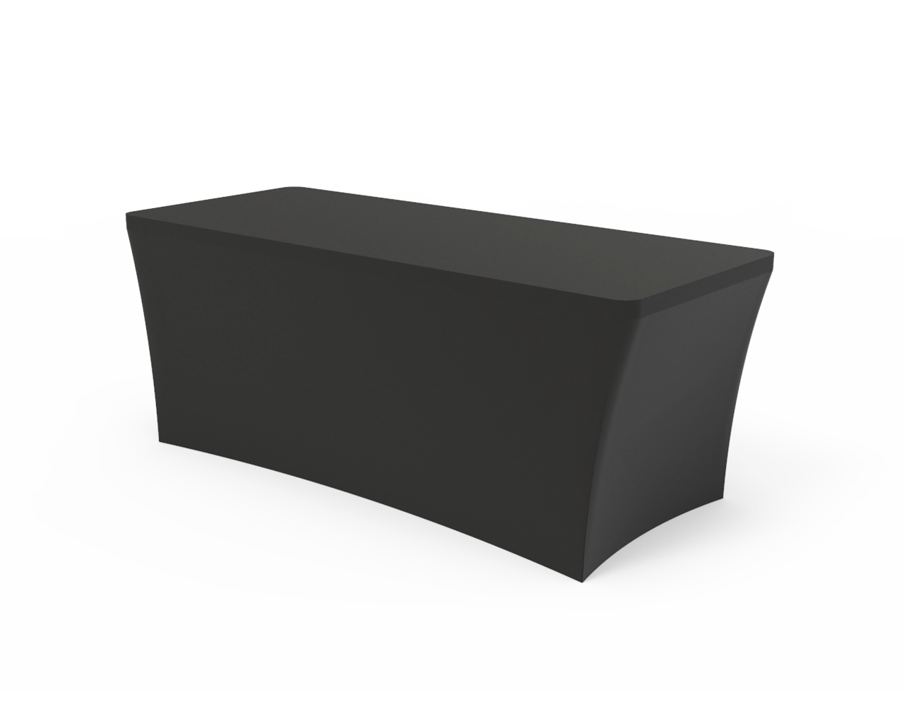 Solid Black Stretch Table Covers