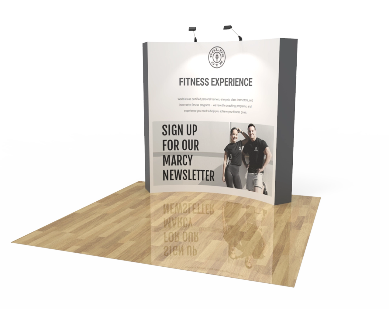 8ft Curved Velcro Fabric Pop Up Display