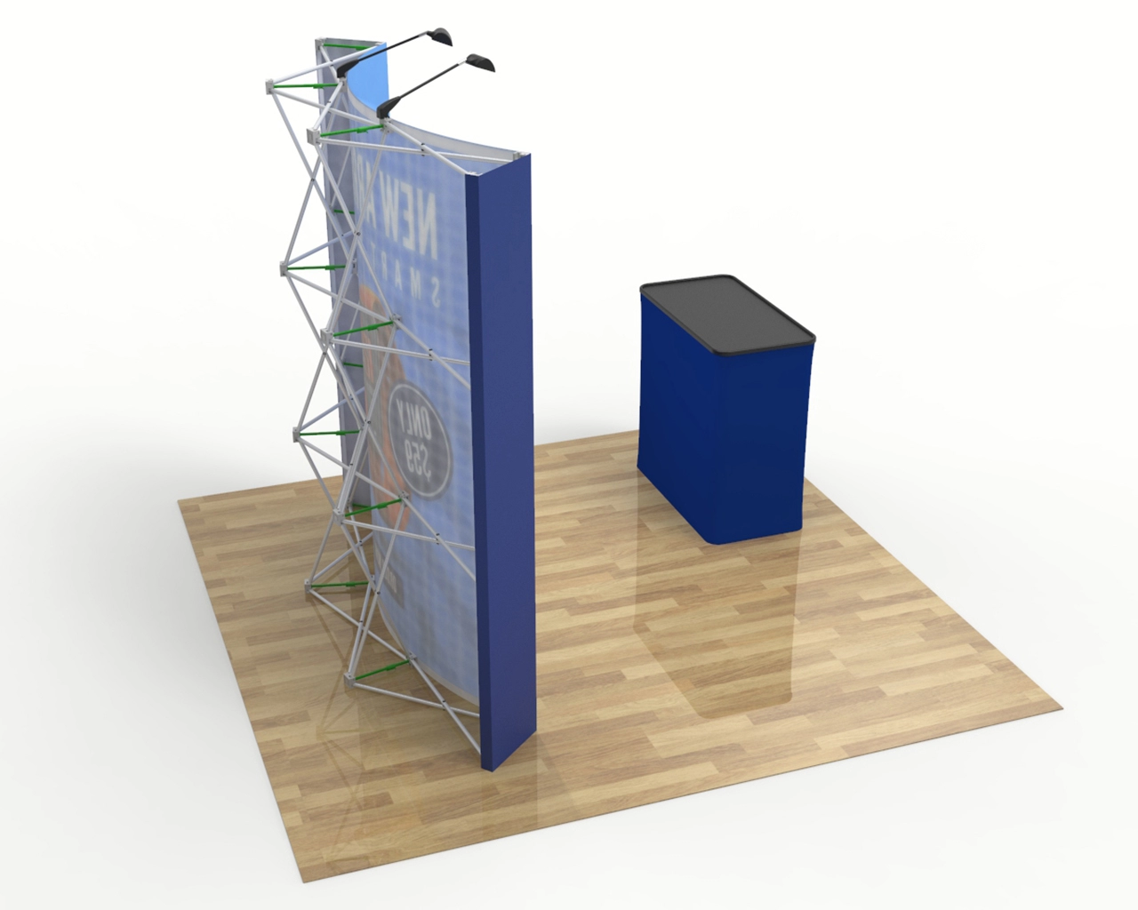 8ft Curved Pop Up Display