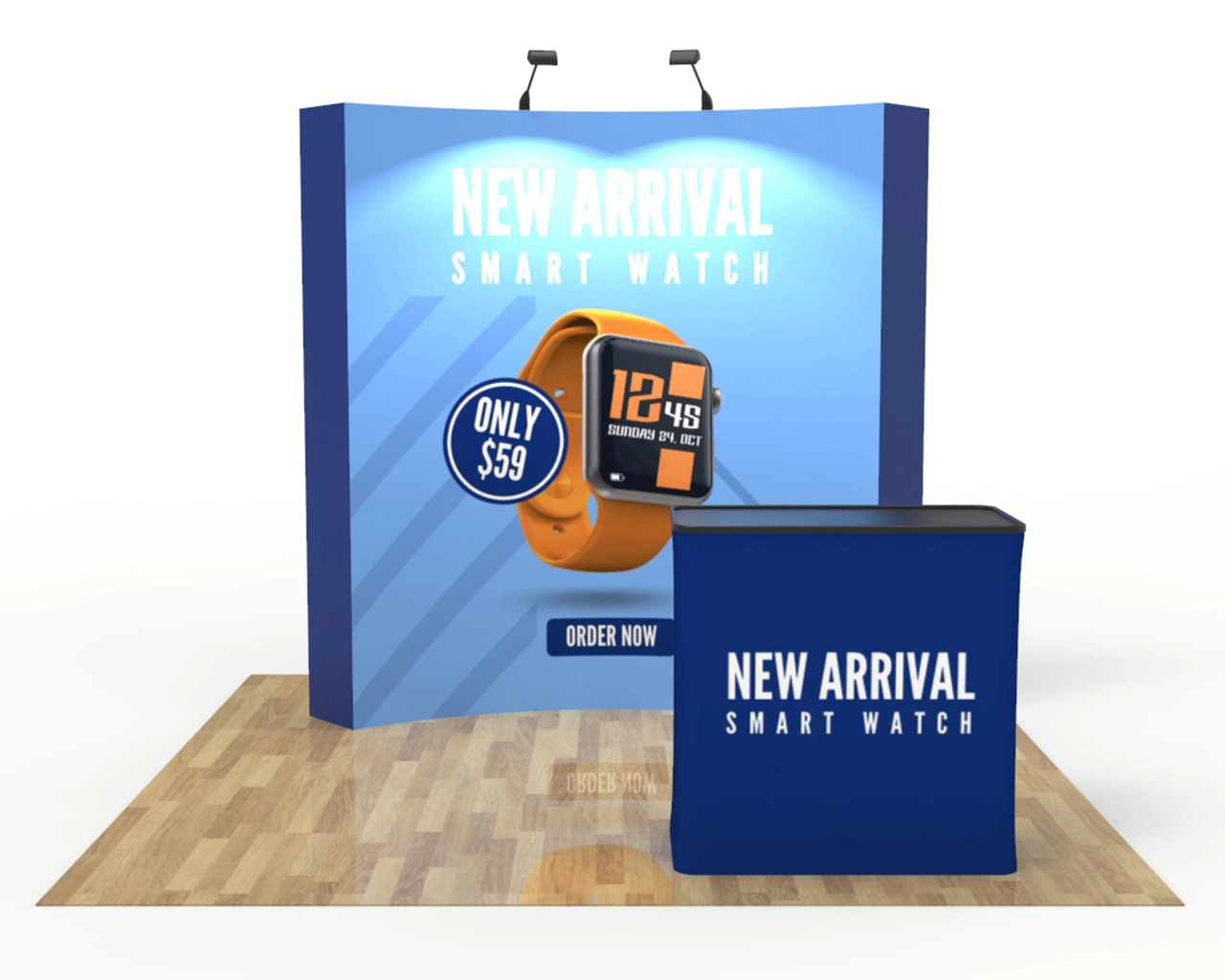 8ft Curved Pop Up Display