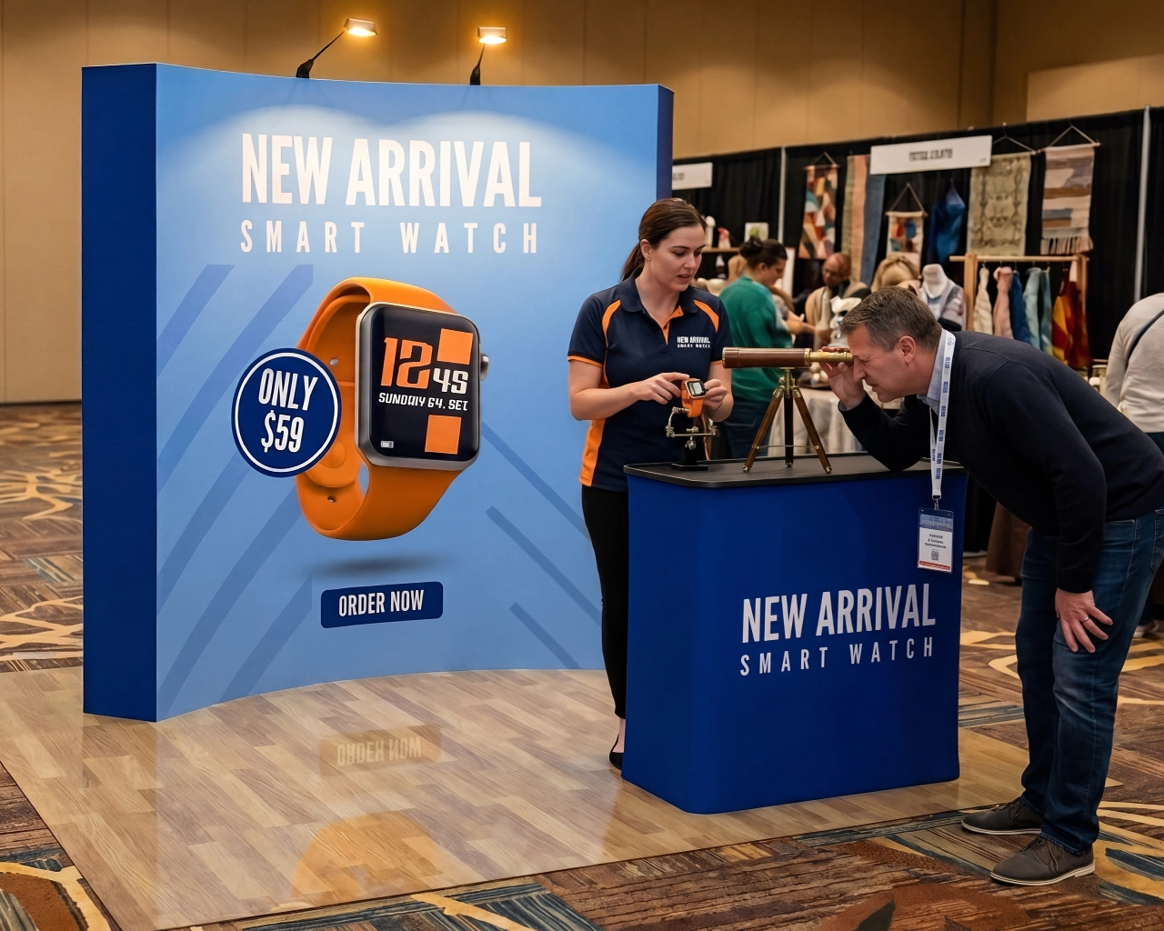8ft Curved Pop Up Display