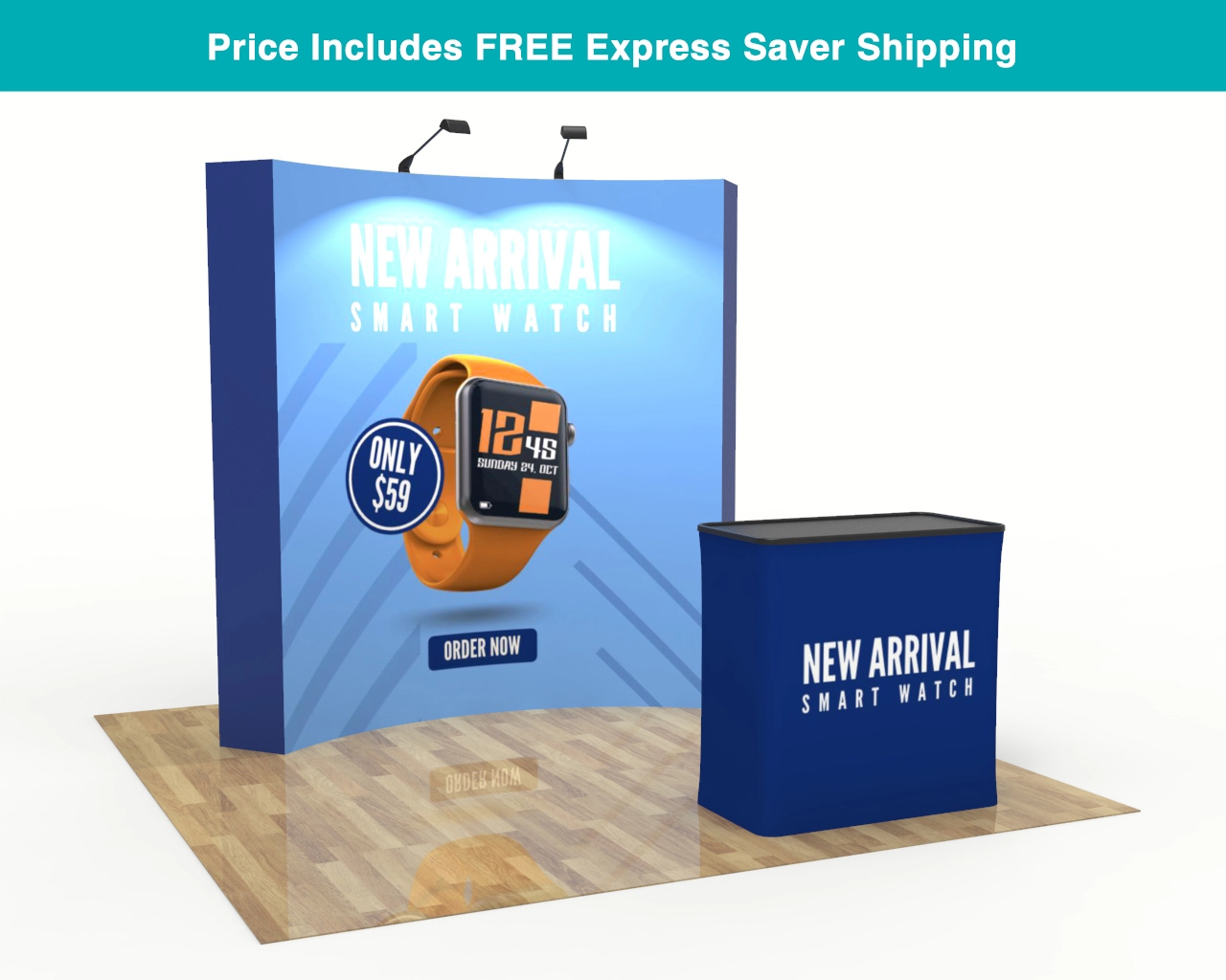8ft Curved Pop Up Display