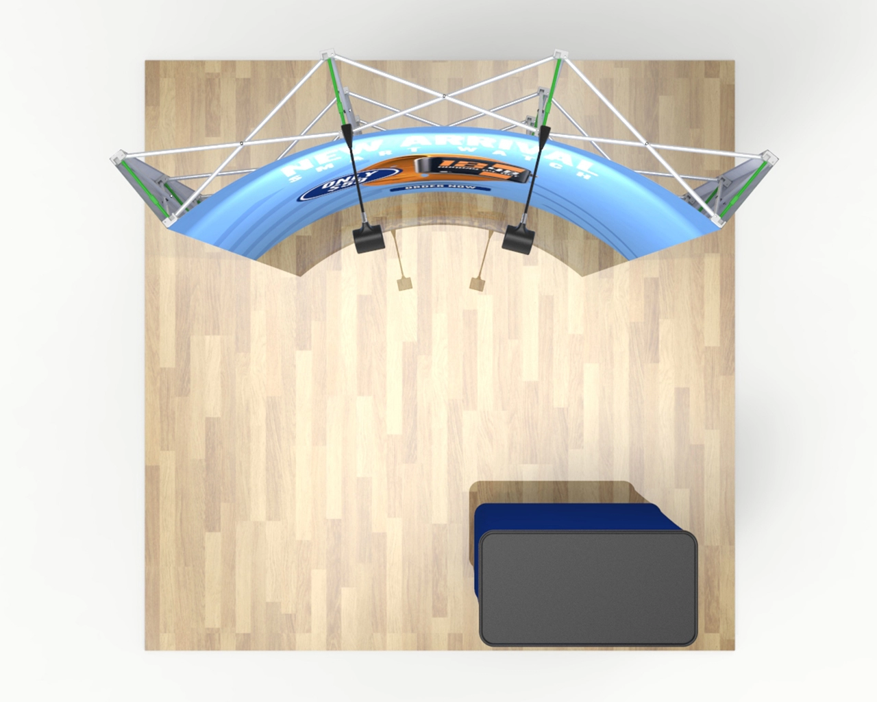 8ft Curved Pop Up Display