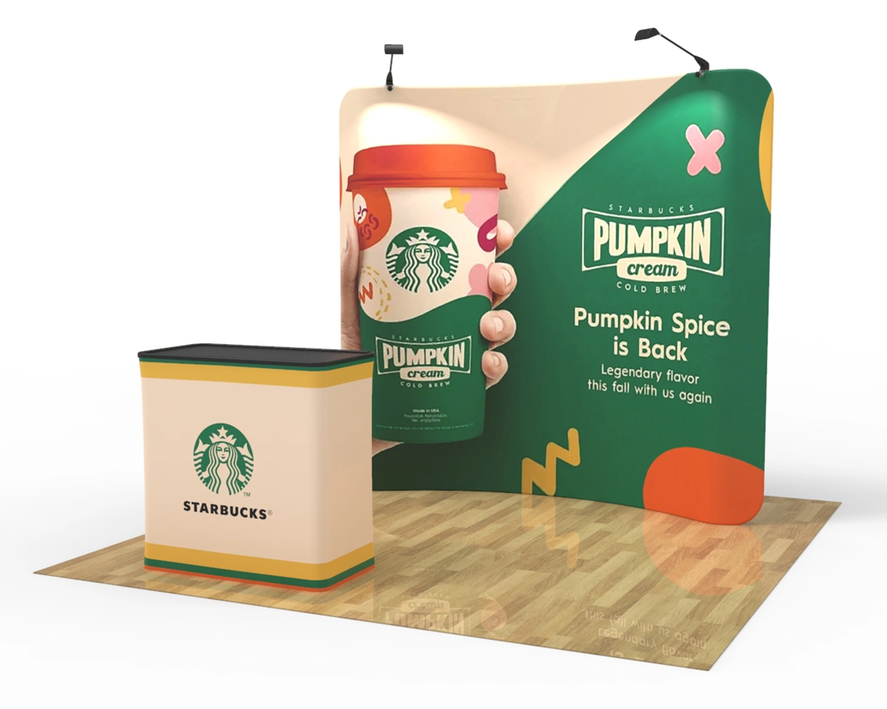 8ft Curved PortaZip™ Backdrop