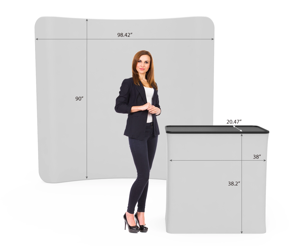 8ft Curved PortaZip™ Backdrop