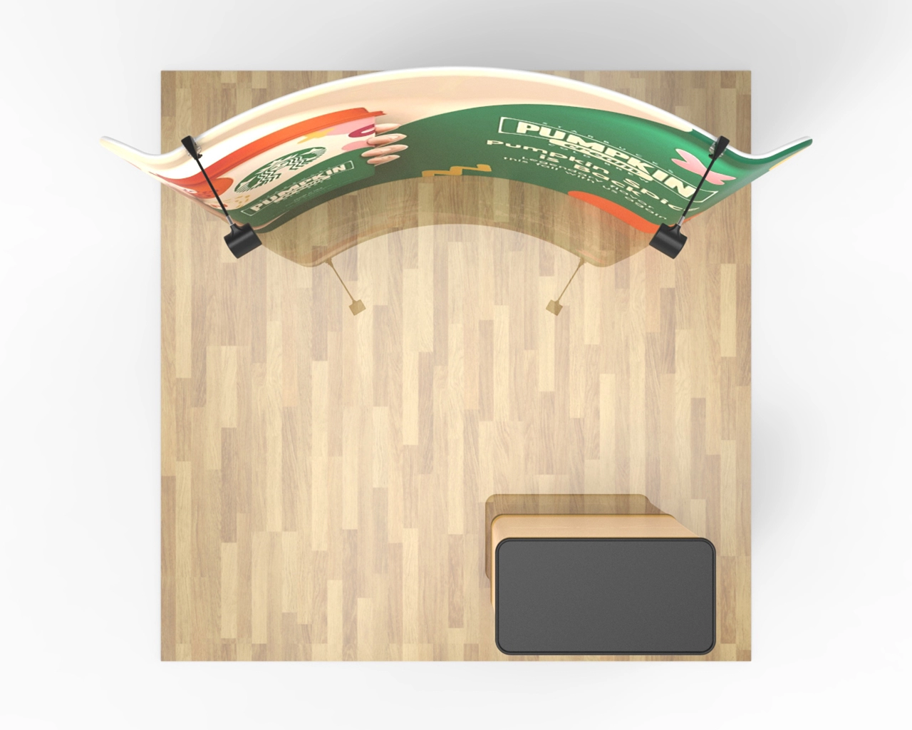8ft Curved PortaZip™ Backdrop