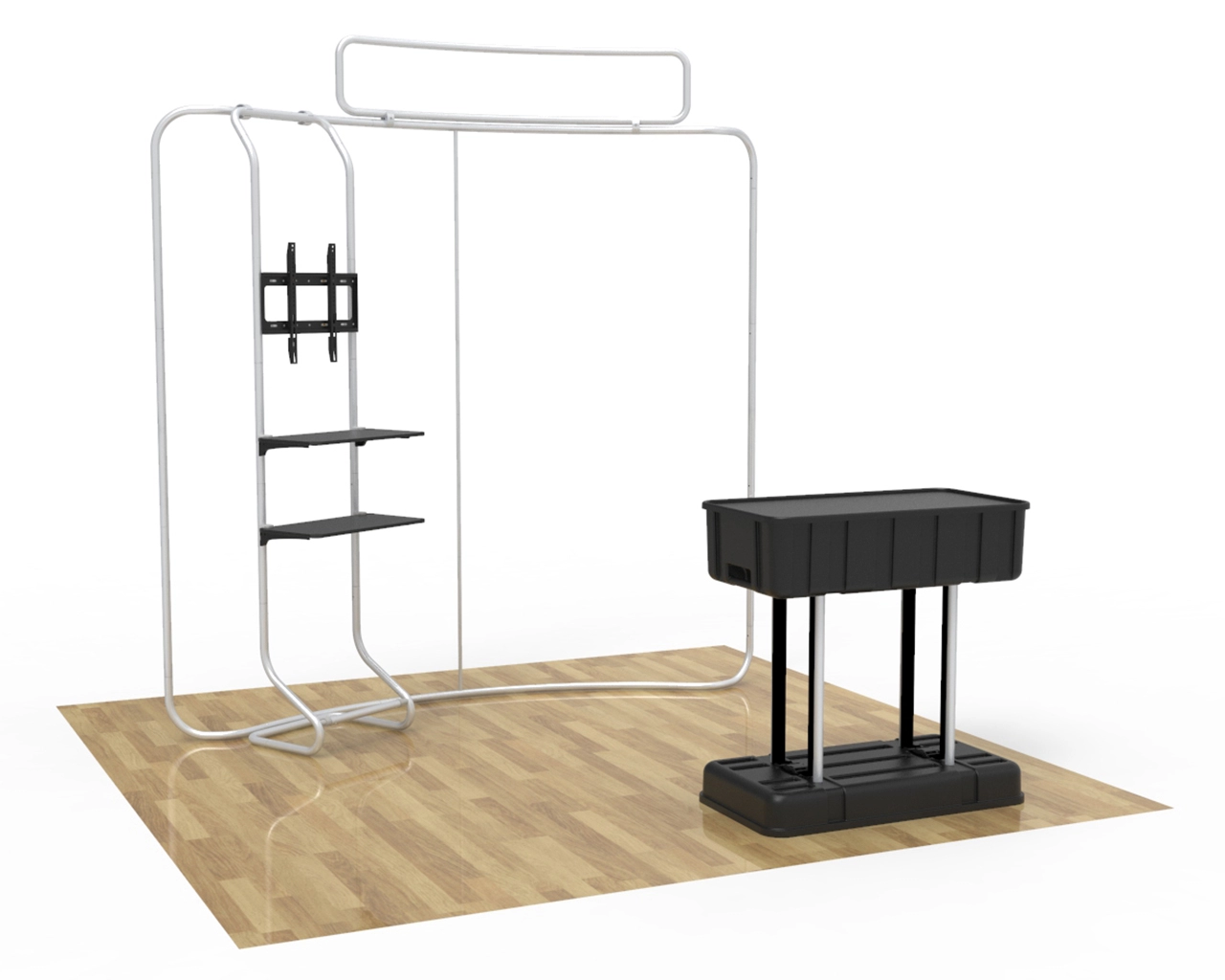 8ft Flexbooth Max Kit Curved Exhibit Booth Main Animated