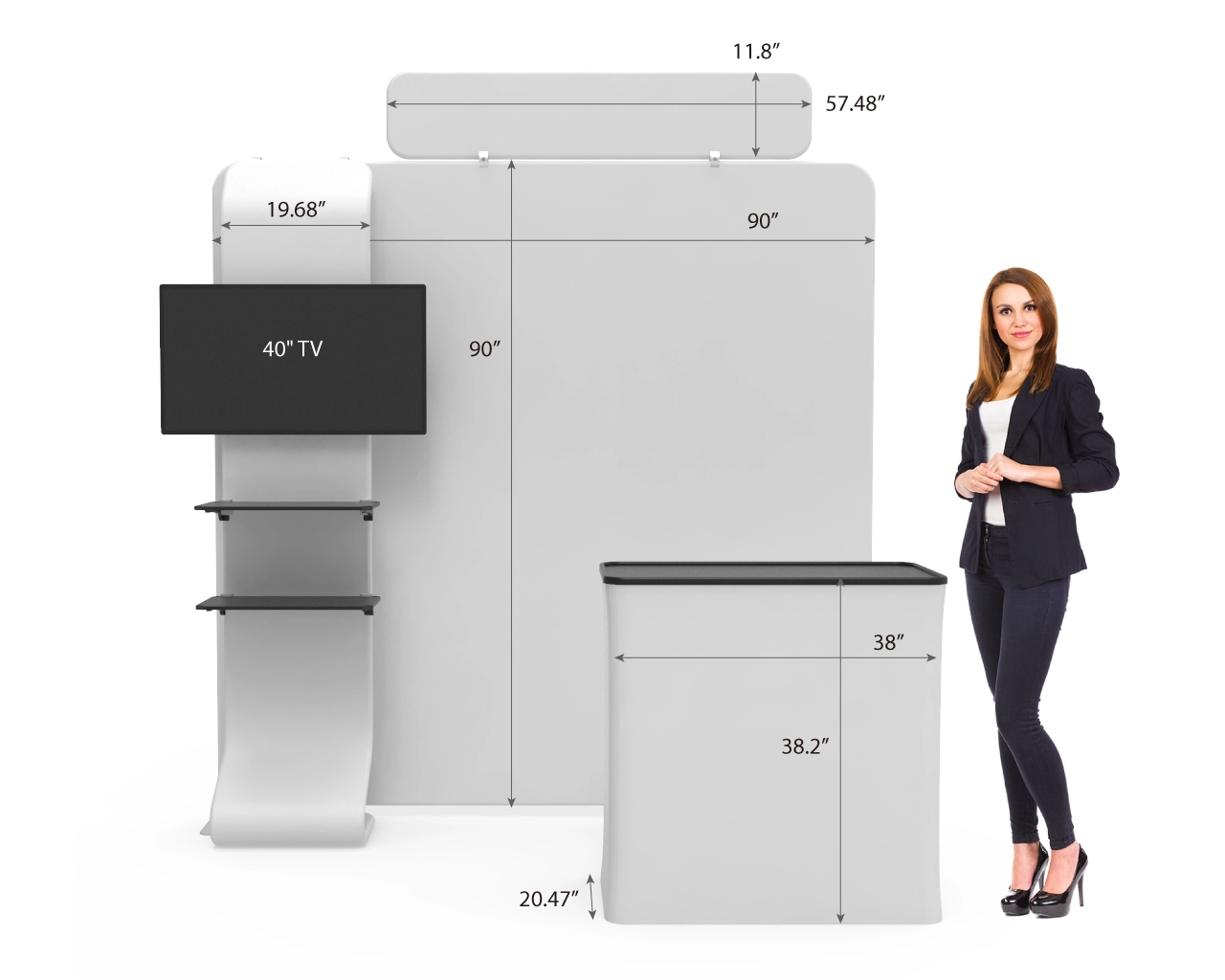 8ft Straignt FlexBooth™ Max Kit