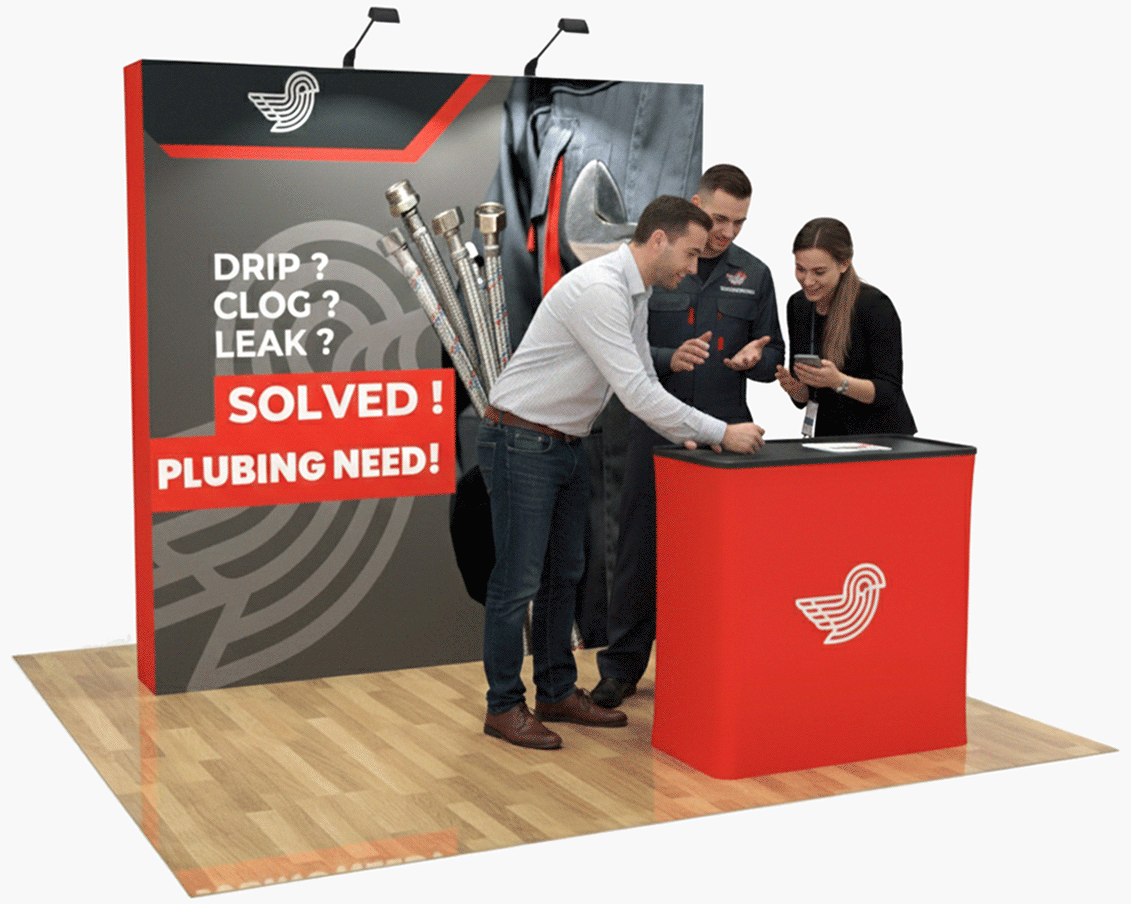 8ft Straight Pop Up Display