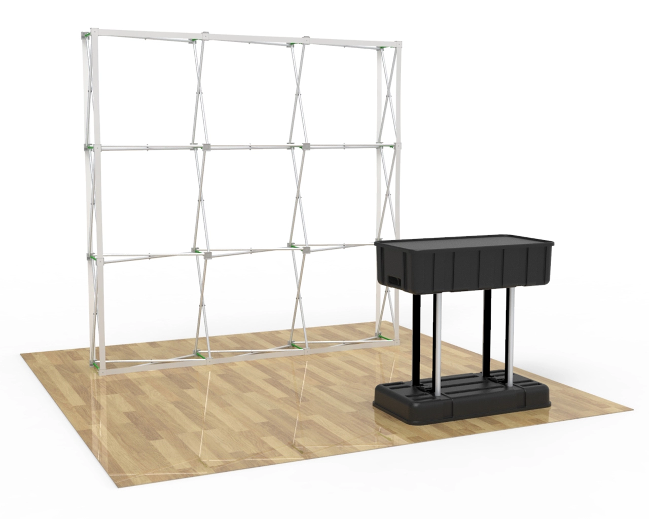 8ft Straight Pop Up Display Trade Show Display Main Animated