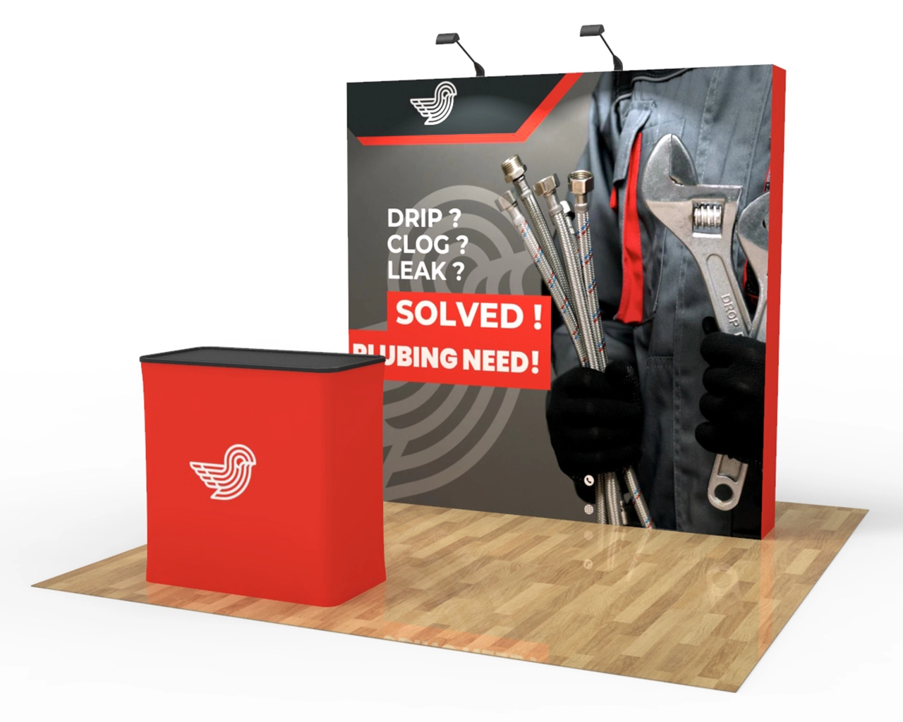8ft Straight Pop Up Display