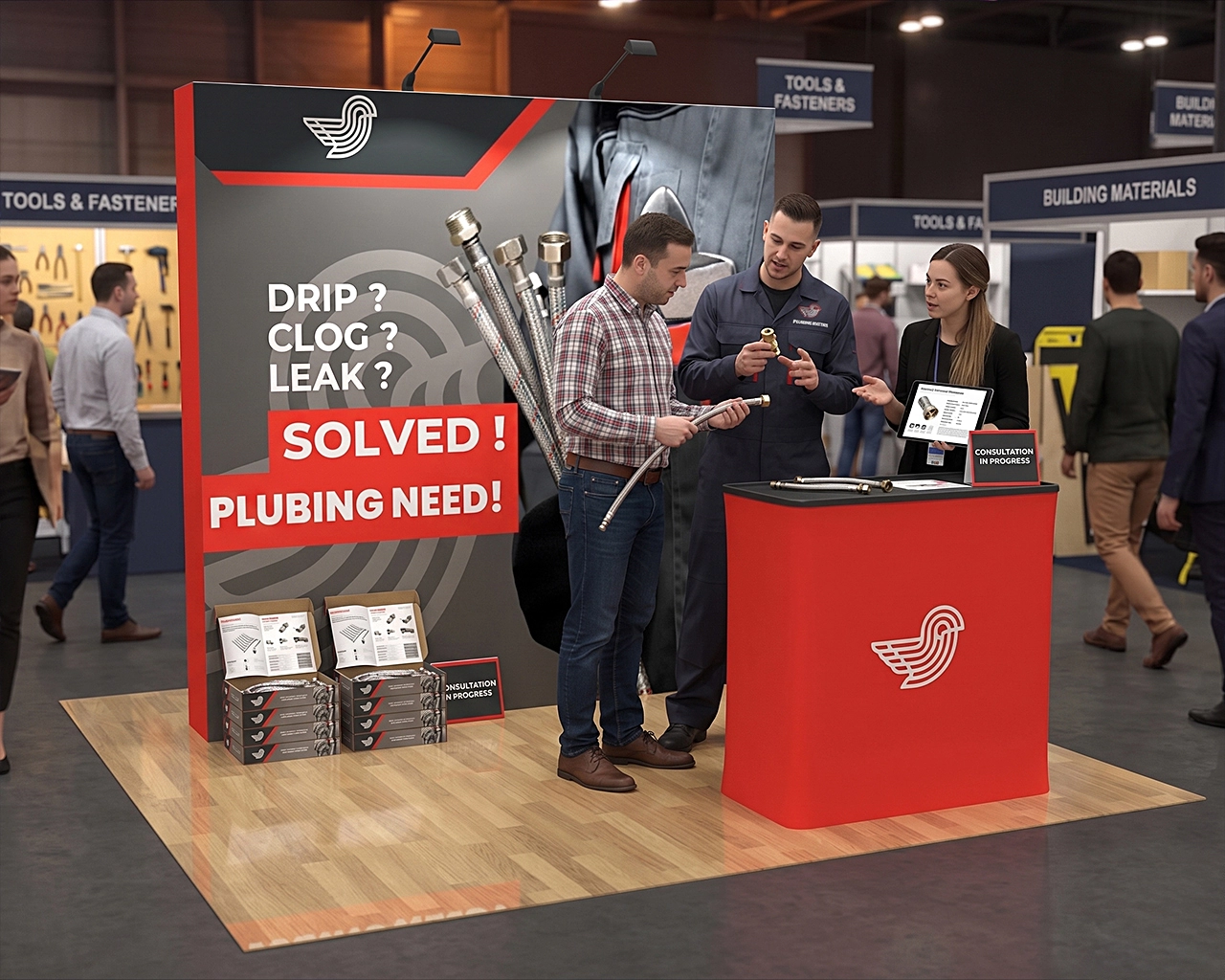 8ft Straight Pop Up Display
