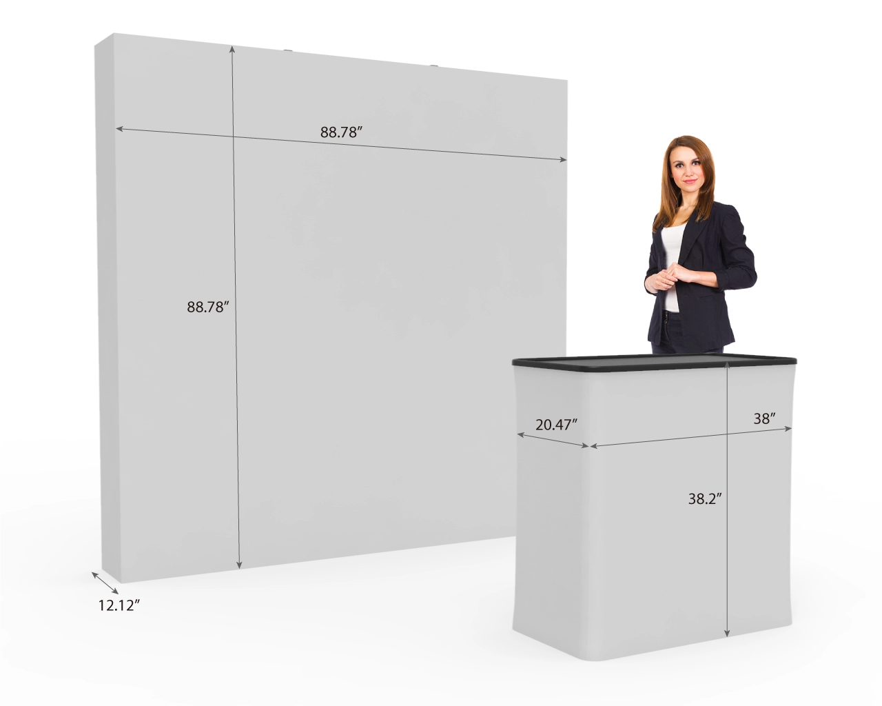 8ft Straight Pop Up Display