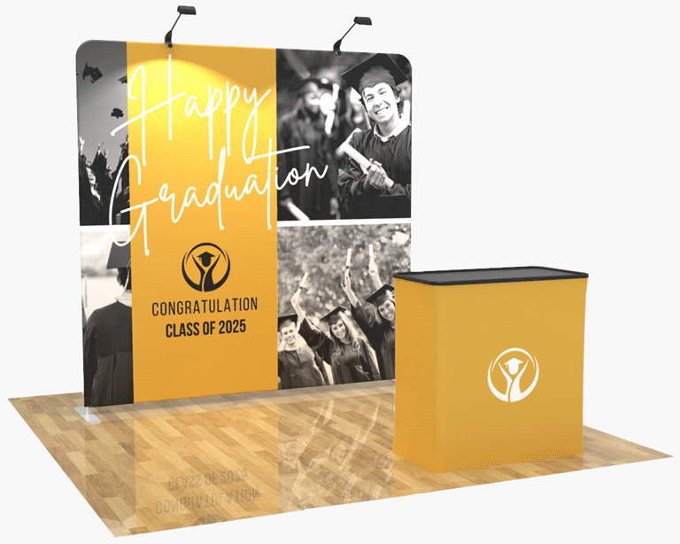 8ft Straight PortaZip™ Backdrop