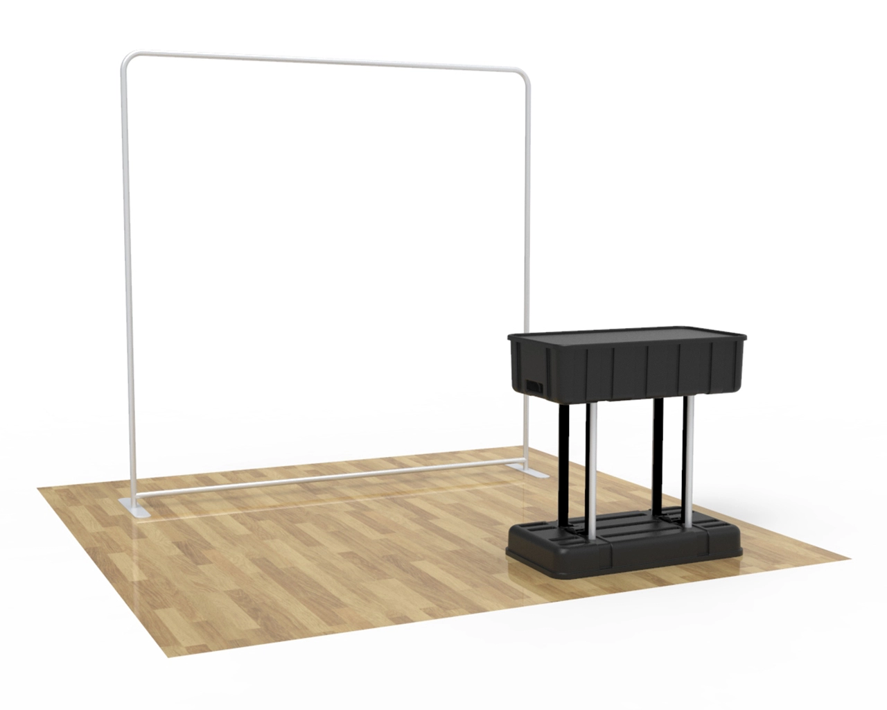 8ft Straight Portazip Trade Show Display Main Animated