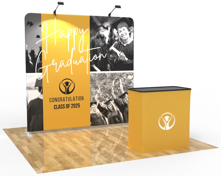 8ft Straight PortaZip™ Backdrop
