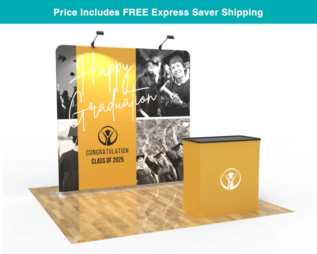 8ft Straight PortaZip™ Backdrop