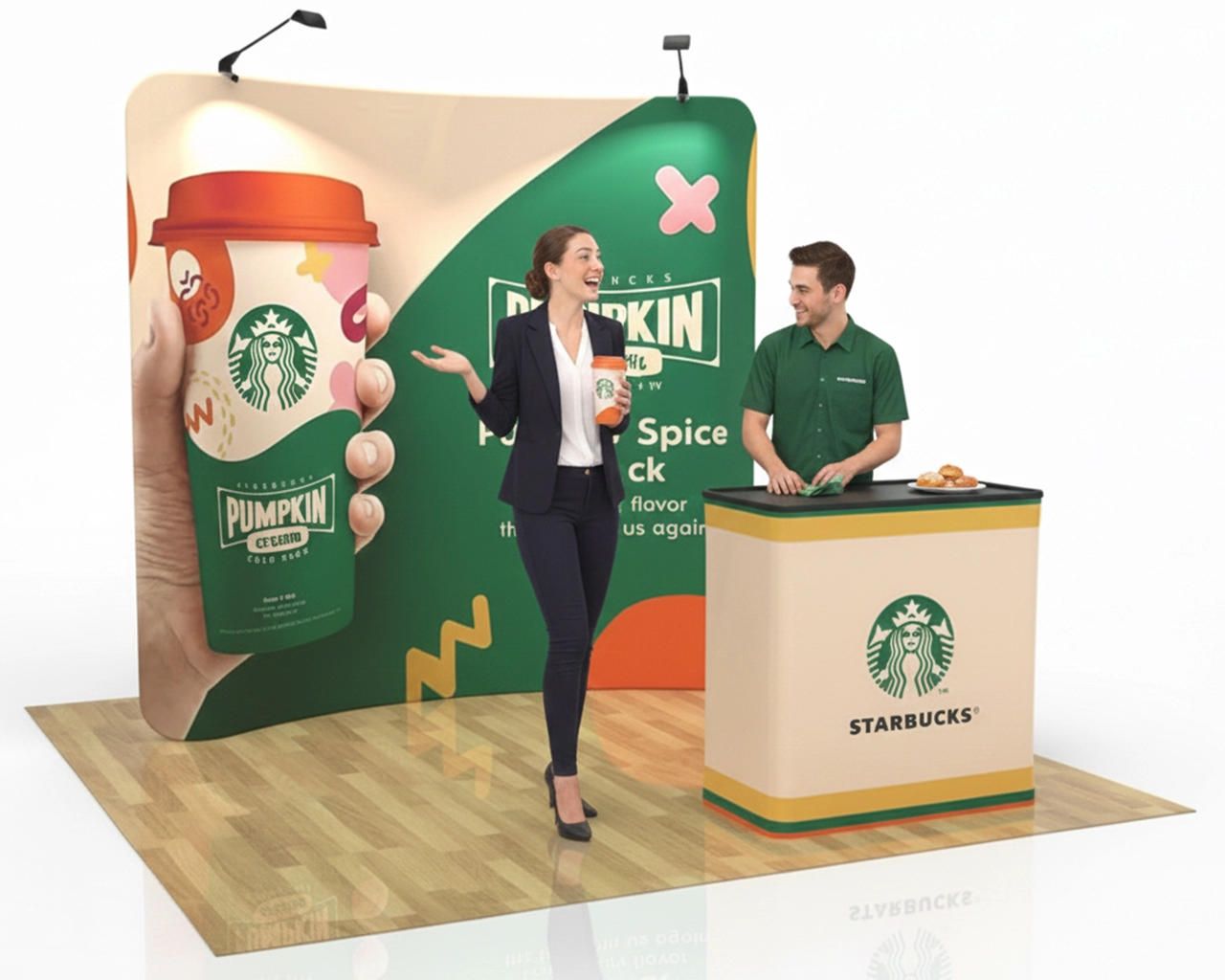 8ft Curved PortaZip™ Backdrop