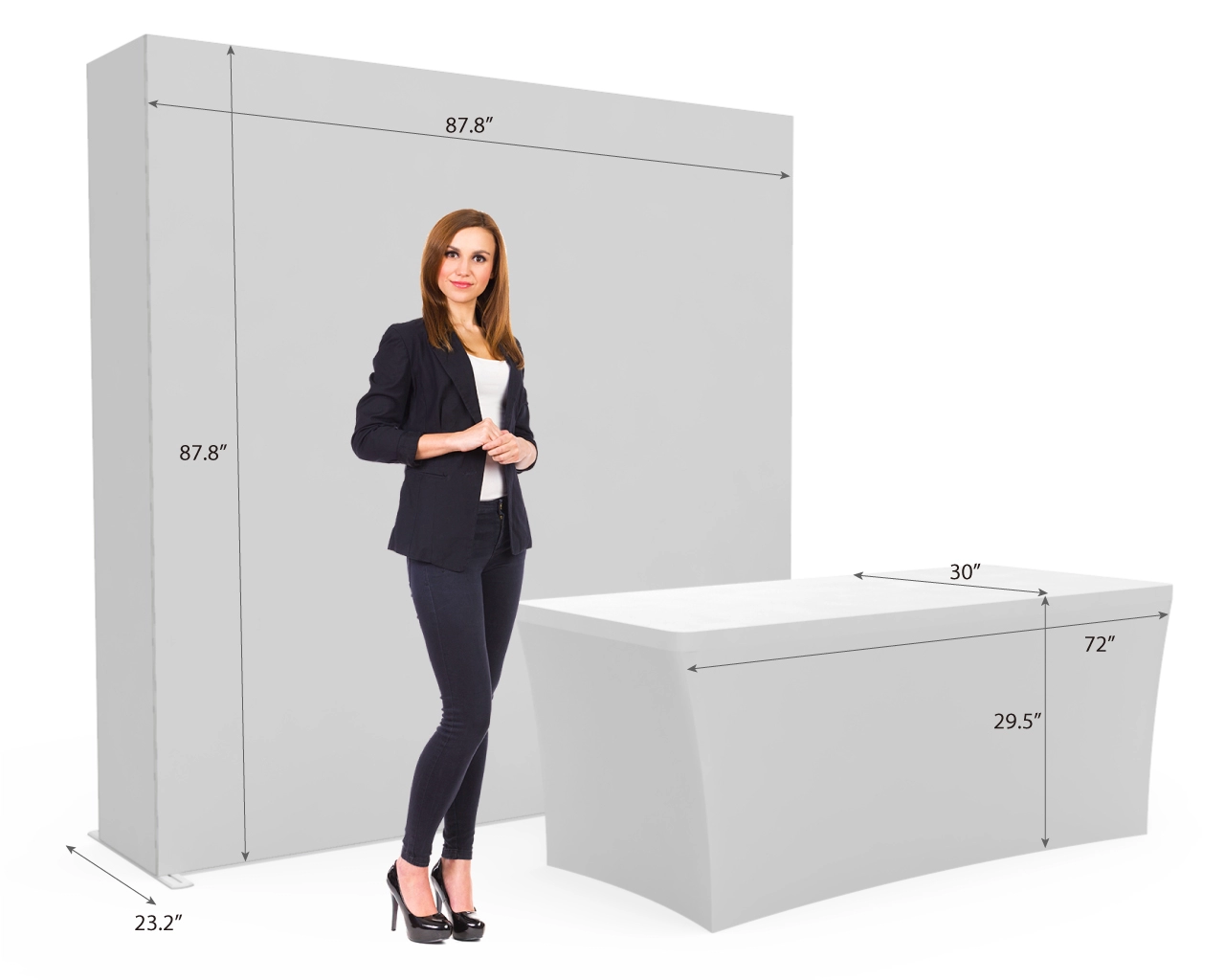 8ft SEGQuick Booth 27 - Pop Up Backlit