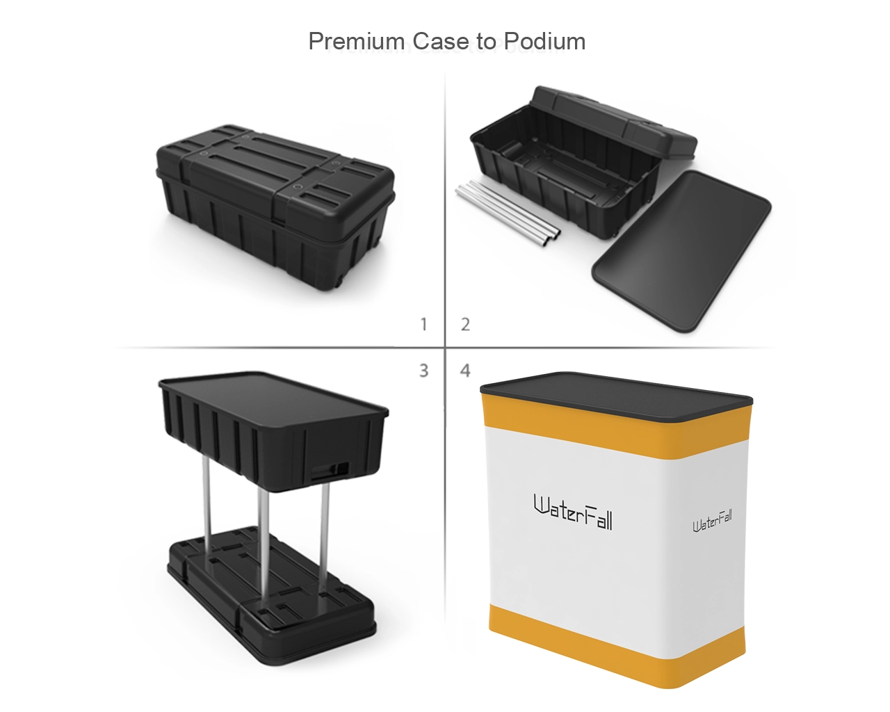 10ft Straight Portable Trade Show Booth Kit 17