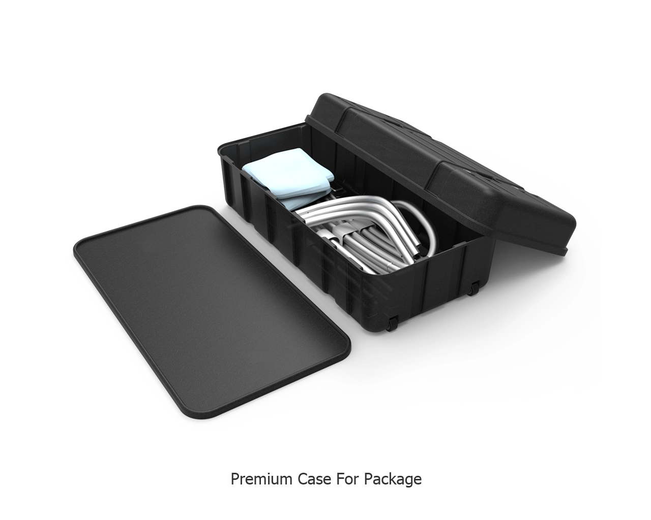10ft Curved Tension Fabric Display With Podium Case|Portable Trade Show Booth