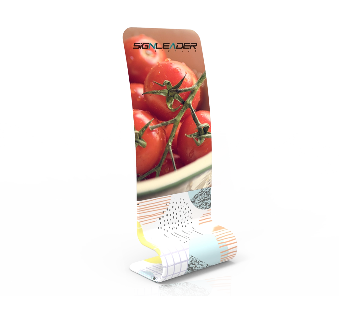 Portable C Shaped Tension Fabric Display Banner Stand Main