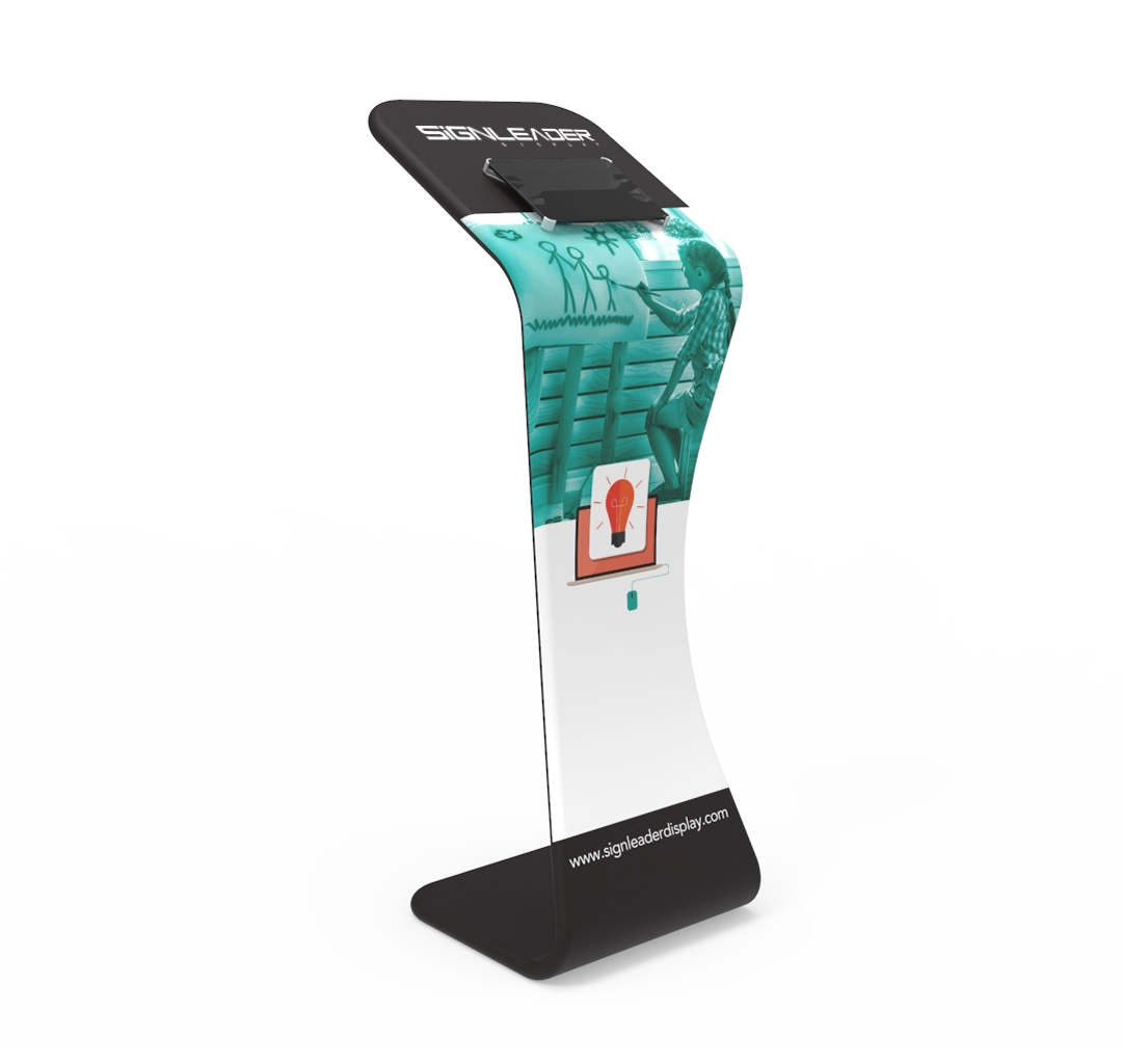 Portable Tension Fabric IPad Display Banner Stand For Advertising Main