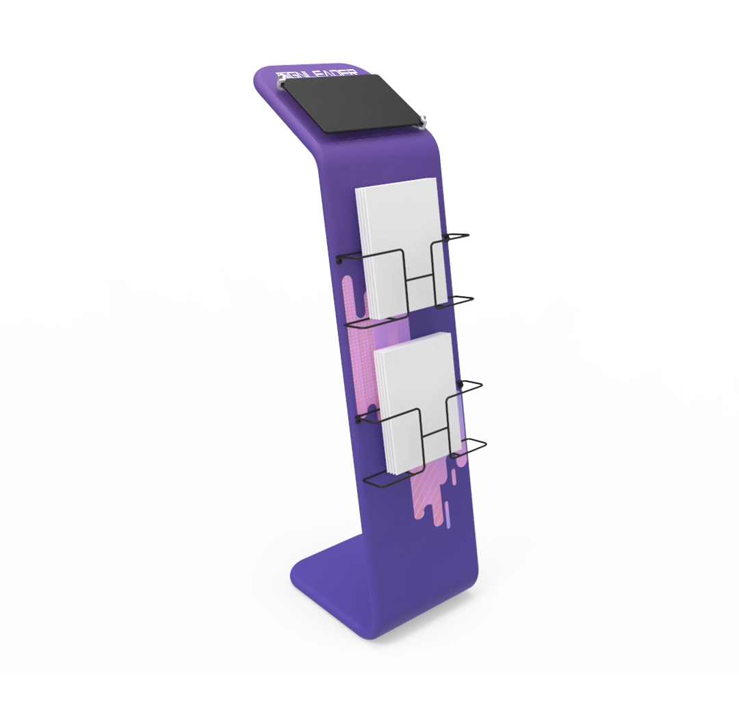 Portable IPad Literature Brochure Banner Stand Left