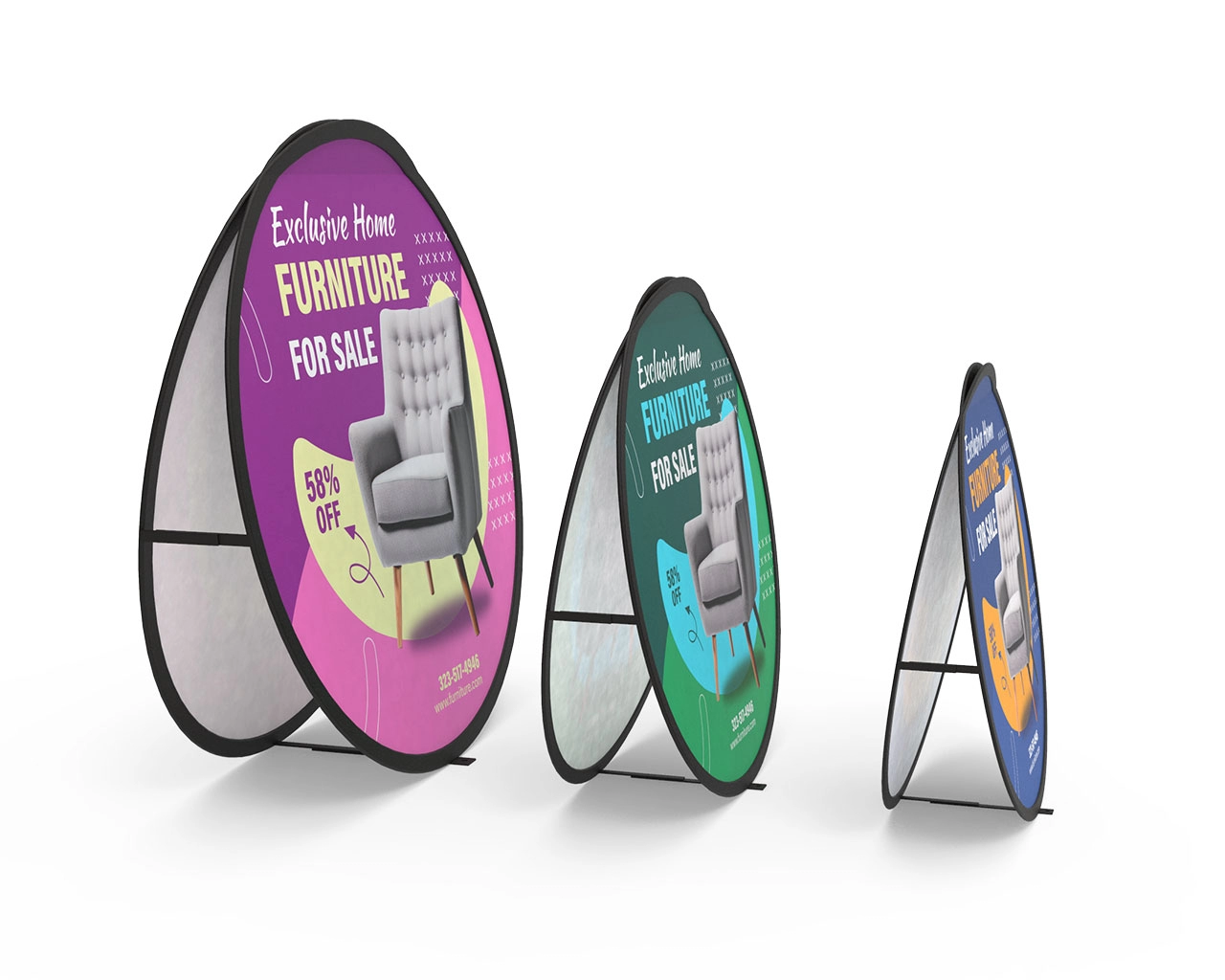 Circular A-Frame Banner Stand