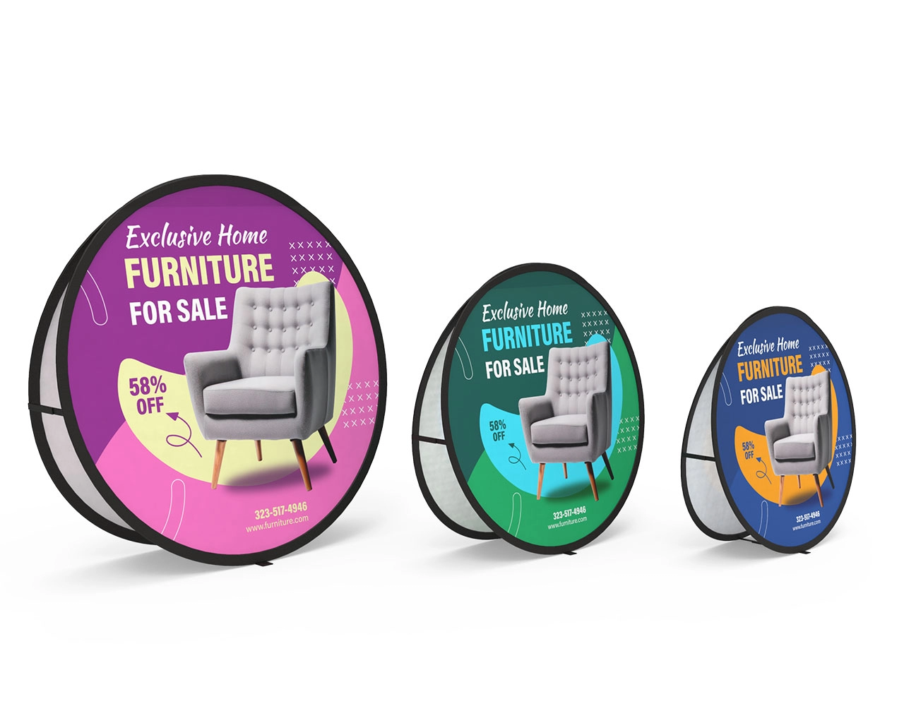 Circular A-Frame Banner Stand