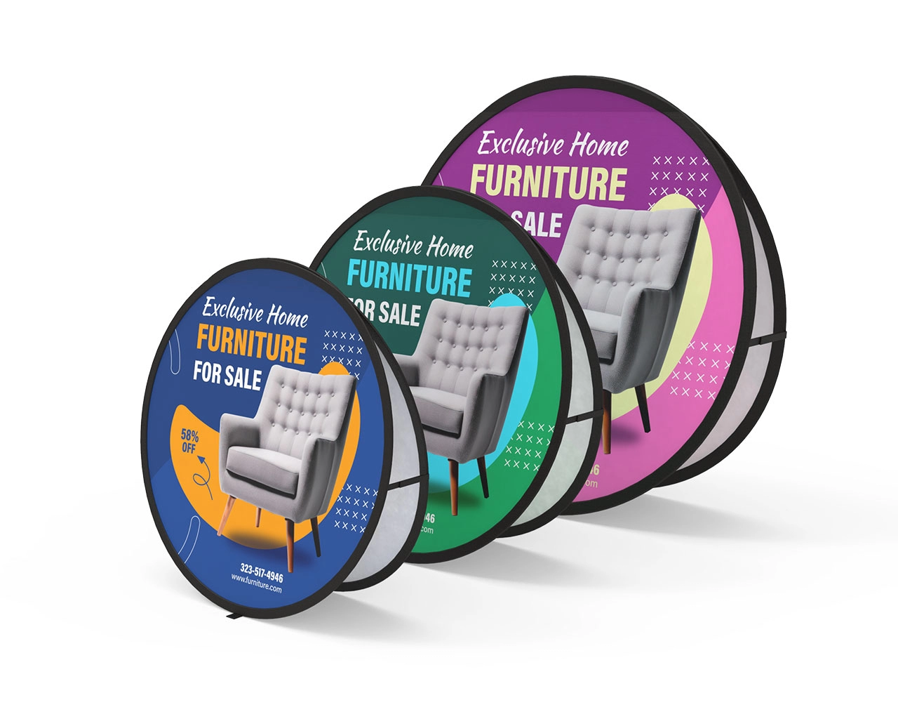 Signleader Circular A Frame Banner Stand AF CR 01 Main