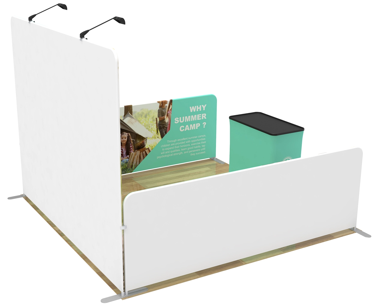 10x10 Small Commercial Trade Show Booth Idea 01