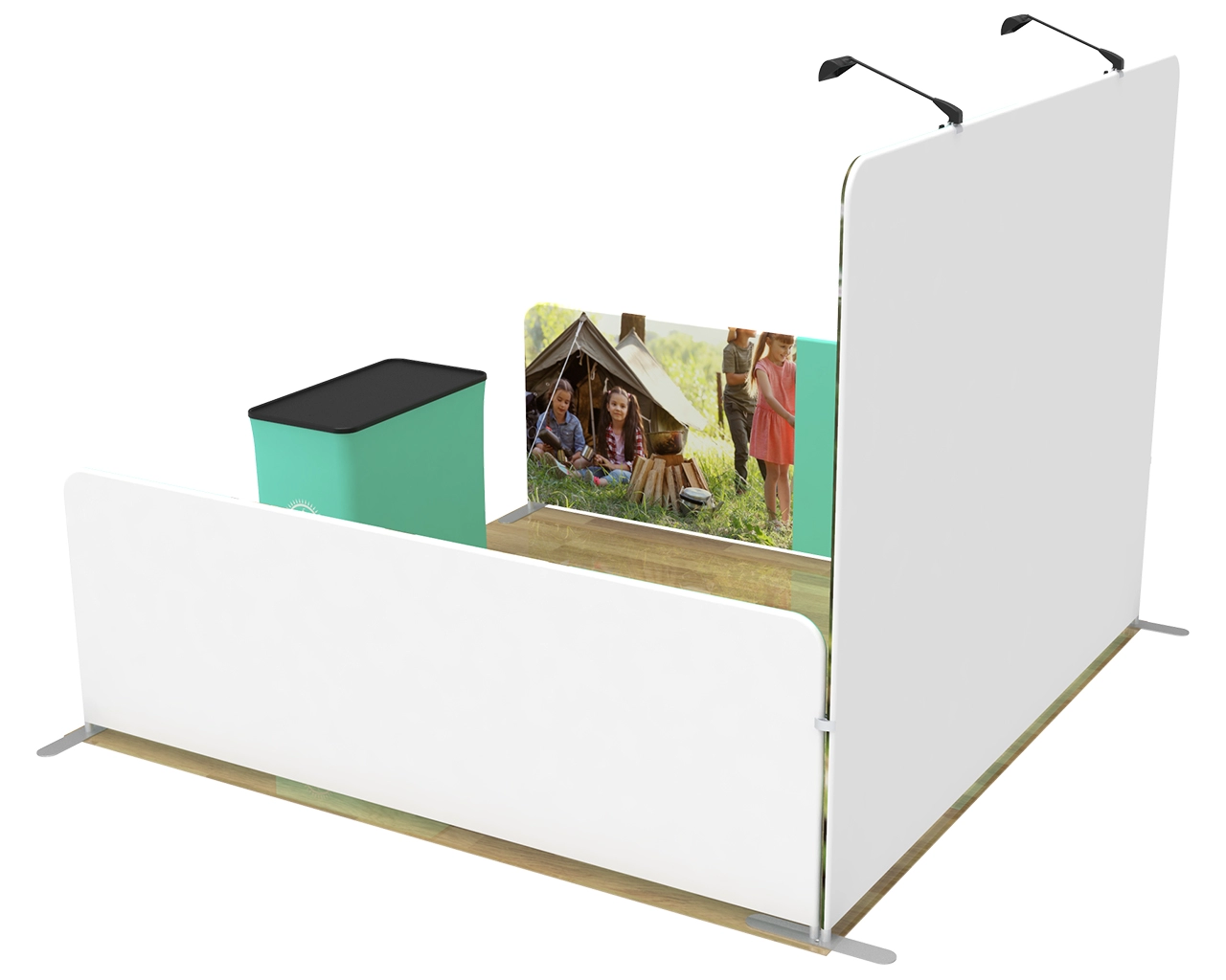 10x10 Small Commercial Trade Show Booth Idea 01