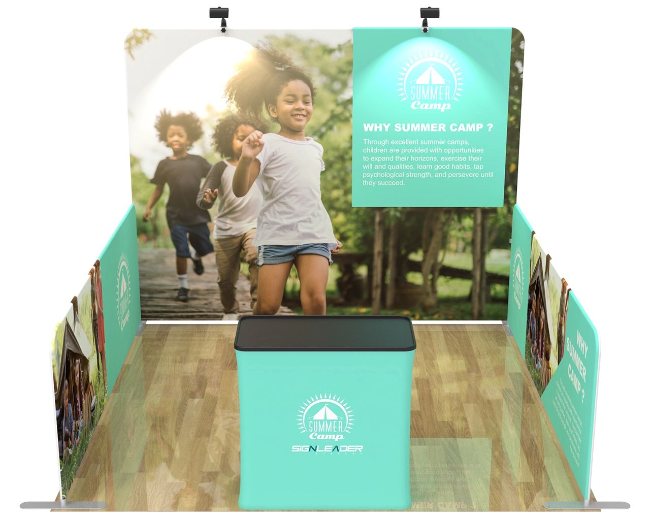 10x10 Small Commercial Trade Show Booth Idea 01
