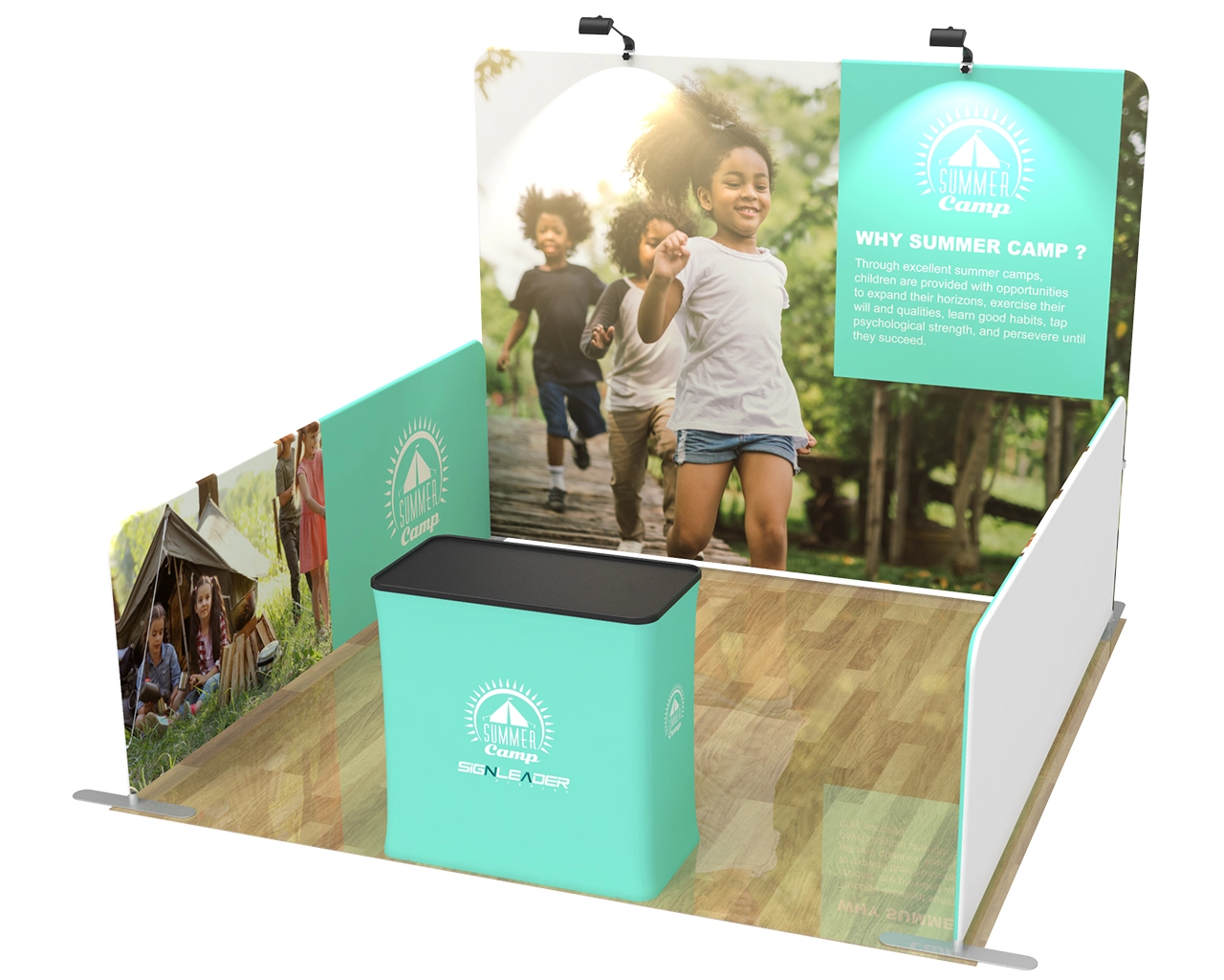 10x10 Small Commercial Trade Show Booth Idea 01